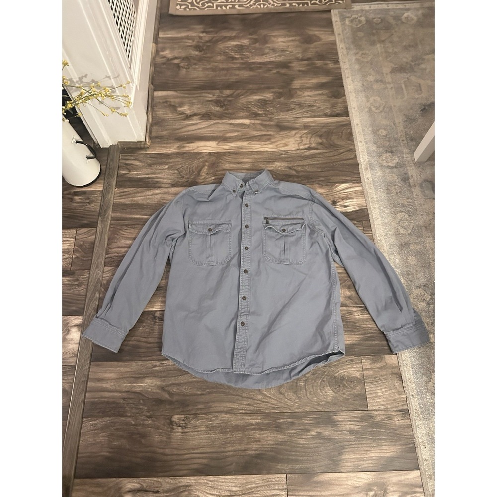 North River Outfitters Mens Long Sleeve Shirt Button Up Cotton‎ Large 574